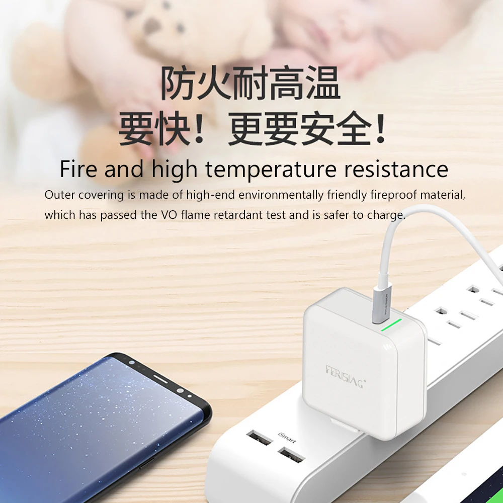 

FERISING 61W GaN Type-C Quick Charge 3.0 QC4.0 PD3.0 USB TYPE C Fast Charger for MacBook Pro Air iPhone Xiaomi Samsung adapter
