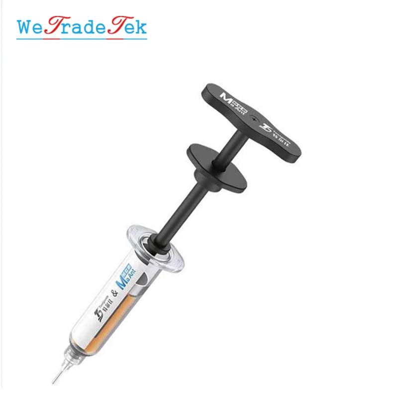 Aluminum Alloy Solder Flux Needle Booster Phone Repair Manual Syringe Type Paste Propulsion Tool | Инструменты