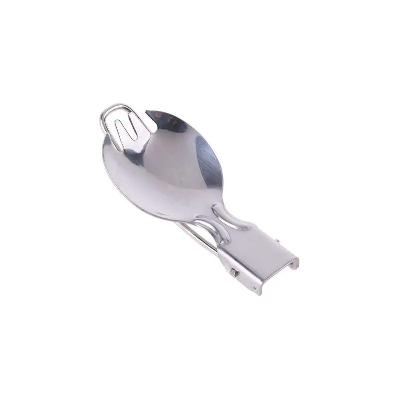 

Foldable Spork Fork Spoon Stainless Steel Hiking Camping Cook Picnic Traveller