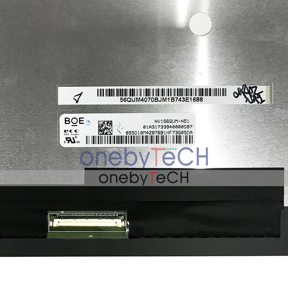 

15.6" Lenovo Yoga 720-15IKB 80X7 UHD NV156QUM-N51 LCD Display Touch Assembly