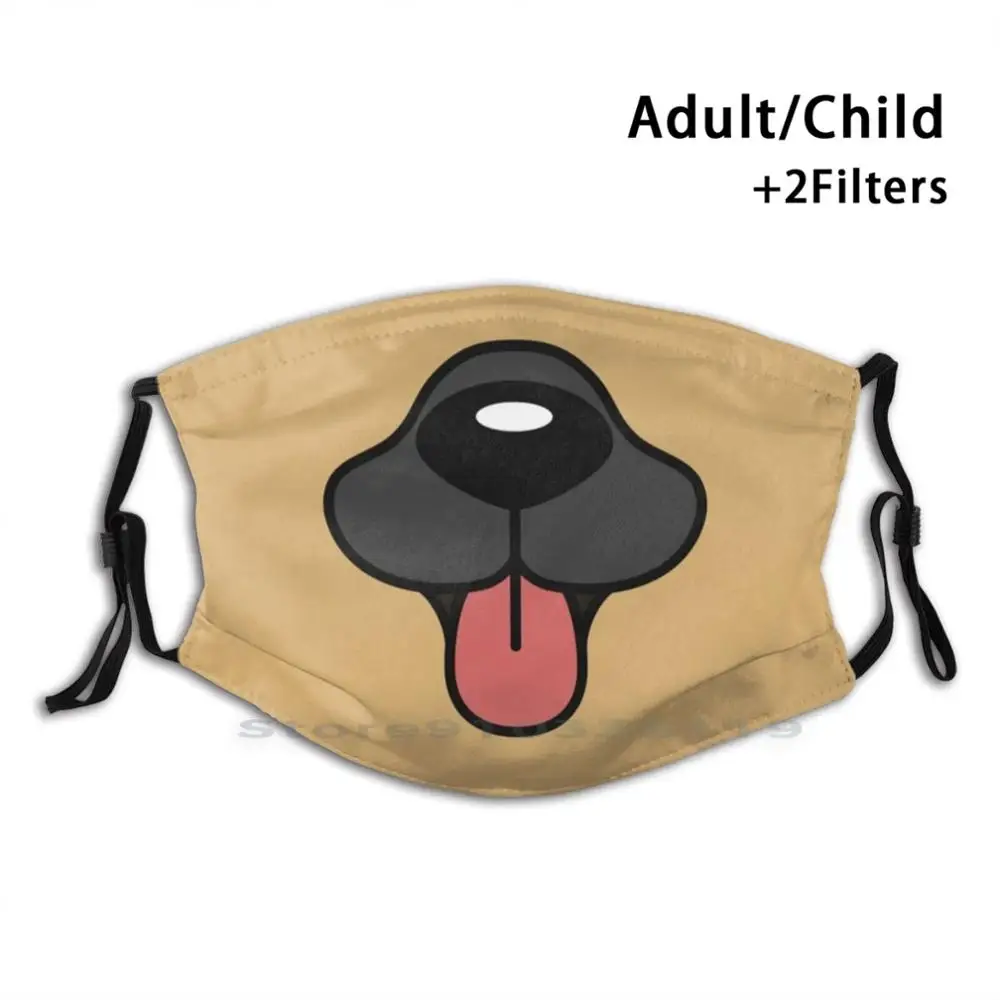 

Cartoon German Shepherd Dog Mouth Print Reusable Pm2.5 Filter DIY Mouth Mask Kids German Shepherd Gsd Cartoon Dog Cloth Face