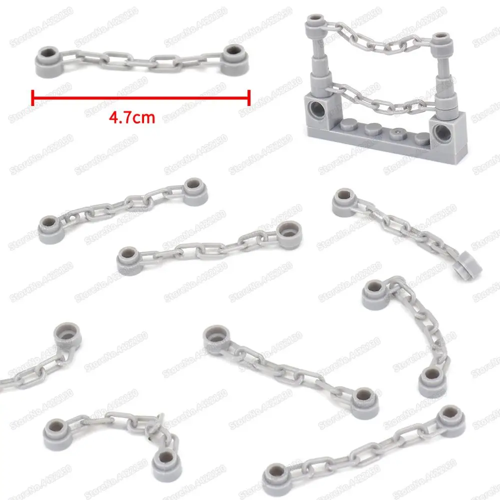 Конструктор цепочка 6 м железная цепь соединительные аксессуары военные фигурки