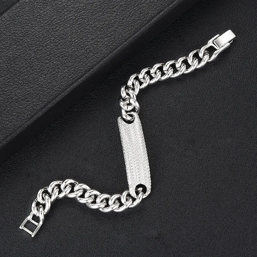 H048B Silver GODKI, роскошный массивный браслет для женщин, Свадебный, полный кубический циркон, Кристалл CZ, Дубай, серебряный браслет, вечерние ювелирные изделия - Окраска металла: H048B Silver
