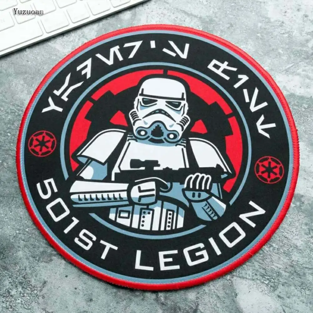 Yuzuoan игровой коврик для мыши Star Wars, креативный коврик для мыши с фильмом, с периферией, Звезда смерти, утолщенный игровой стол, круглый коврик, размер 22X22 см, 20X20 см - Цвет: NO Lock Edge 22X22CM