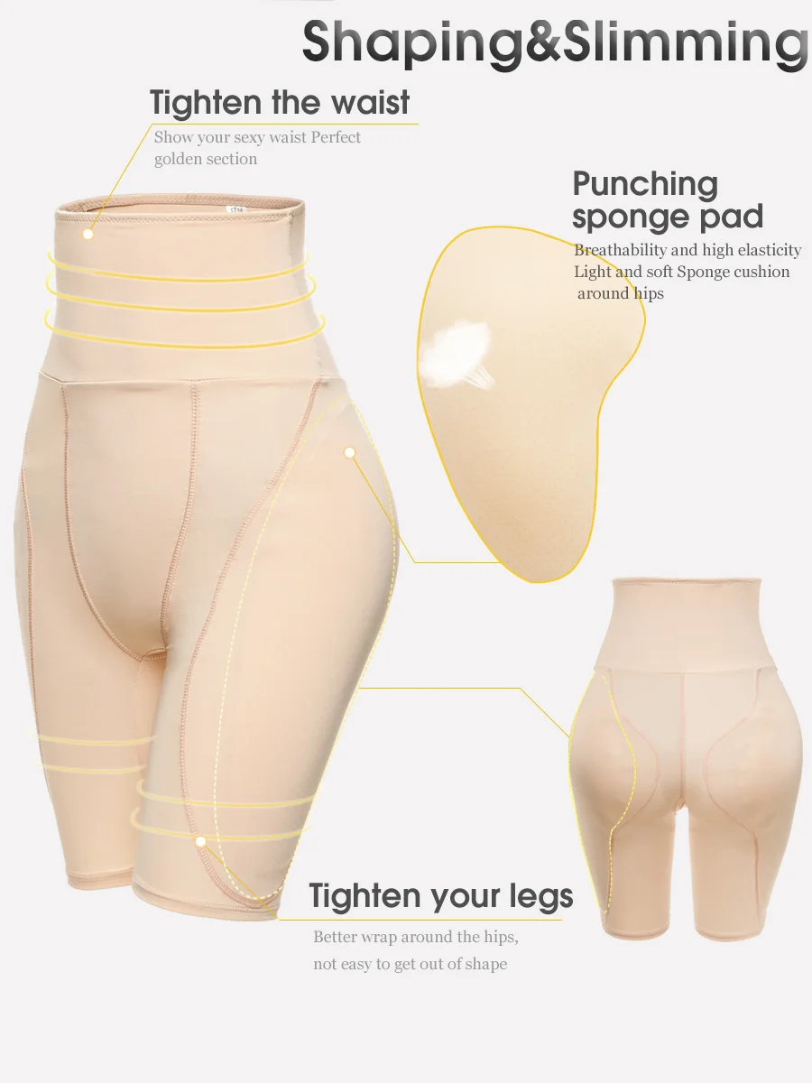 Women 2 Sponge Pads Enhancers Fake Ass Hip Butt Lifter Shapers Control Panties Padded Slimming Underwear Enhancer hip pads Pant