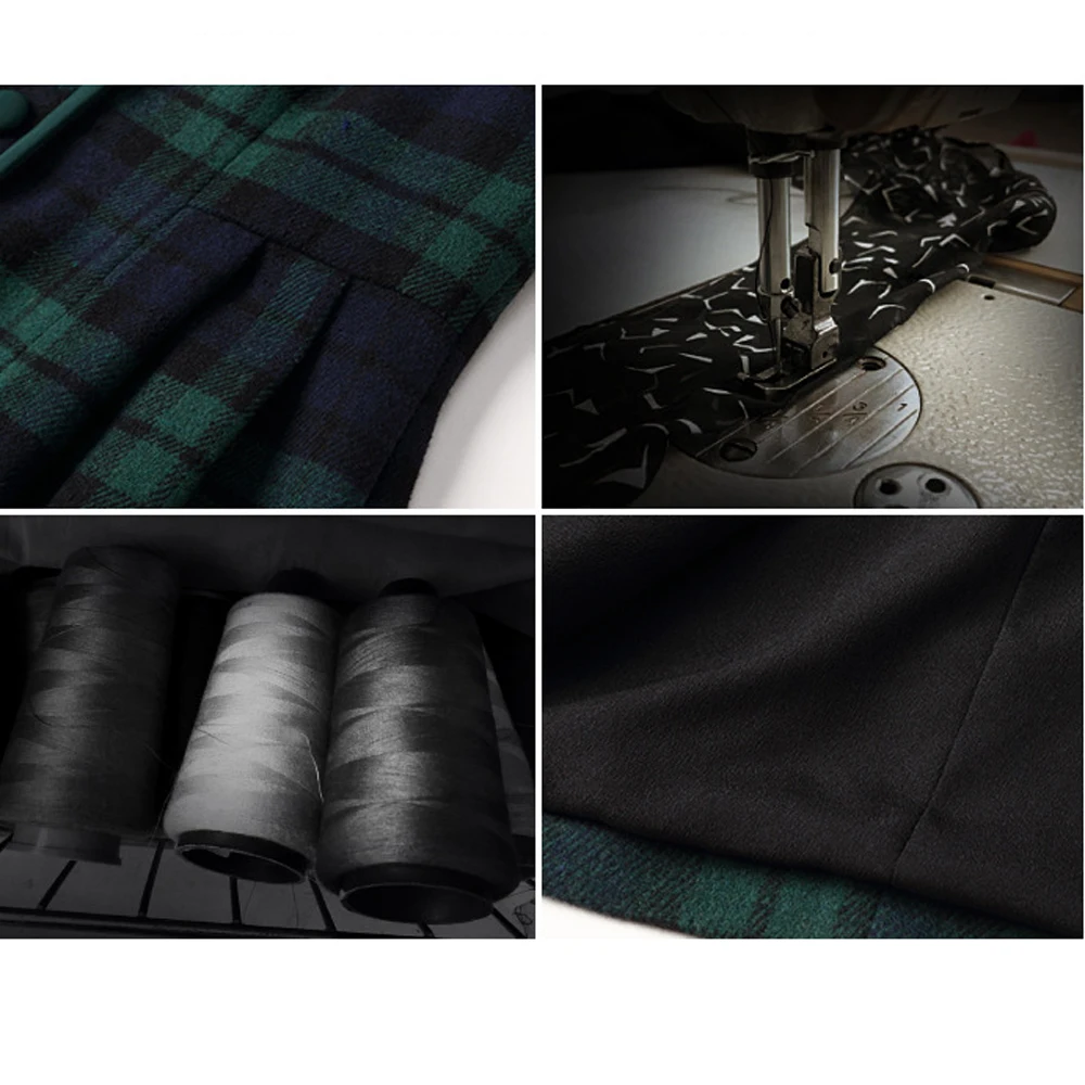 

Vintage Fashion New Green Plaid Dress Women's Winter French Style Retro Slim A-line Dress Christmas Clothes 2020 Winter New