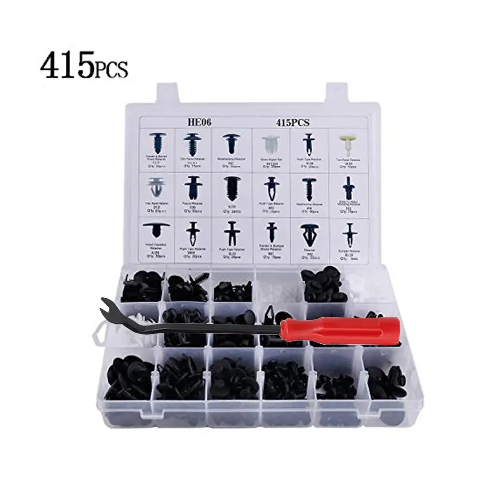 415 шт. авто крепеж автомобильный бампер зажимы заклепки Дверная панель крыло