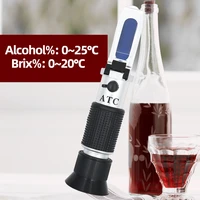 10pcslot alcohol refractometer sugar brix 0 40 alcohol 0 25 alcohol meter sugar meter refratometro for beer juice wine sugar