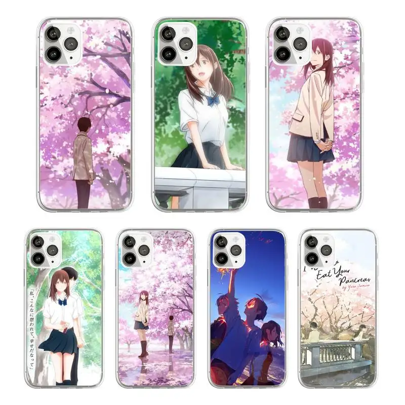 

I want to eat your pancreas anime Phone Case Transparent soft For iphone 12 11 13 7 8 6 s plus x xs xr pro max mini