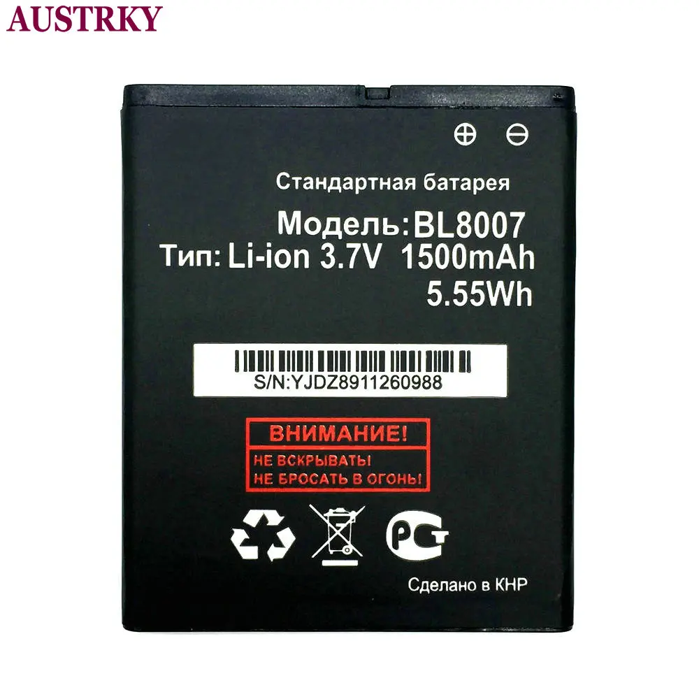 Новый Fly BL8007 1500 мА/ч Батарея для сотовый телефон оригинальные запасные батареи в