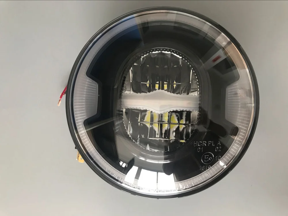 E mark number Lights 7 дюймовый Светодиодный отражатель фары &quotБелый DRL Янтарный сигнал