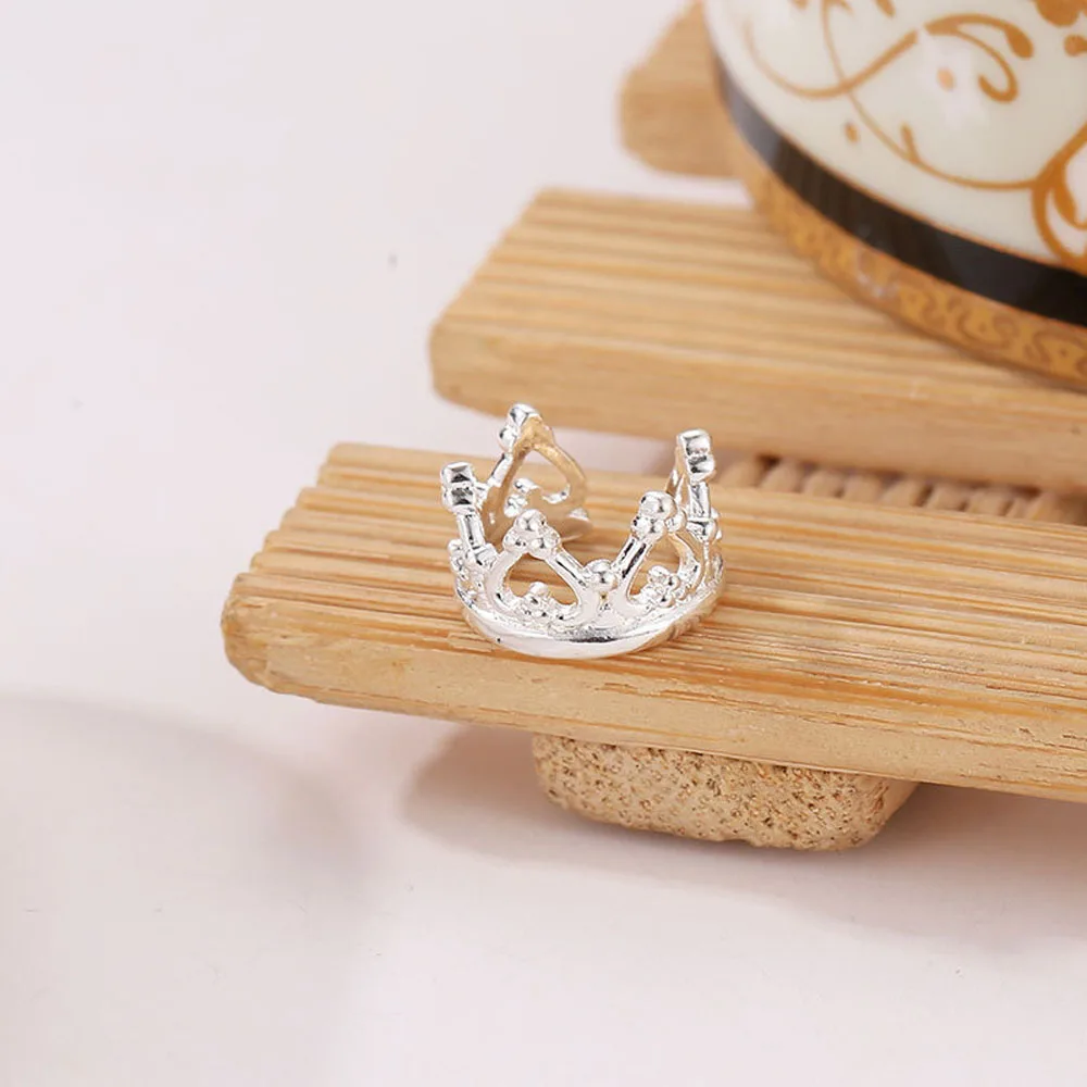 Женские винтажные серьги клипсы в виде короны 3 цвета|Серьги-клипсы| |