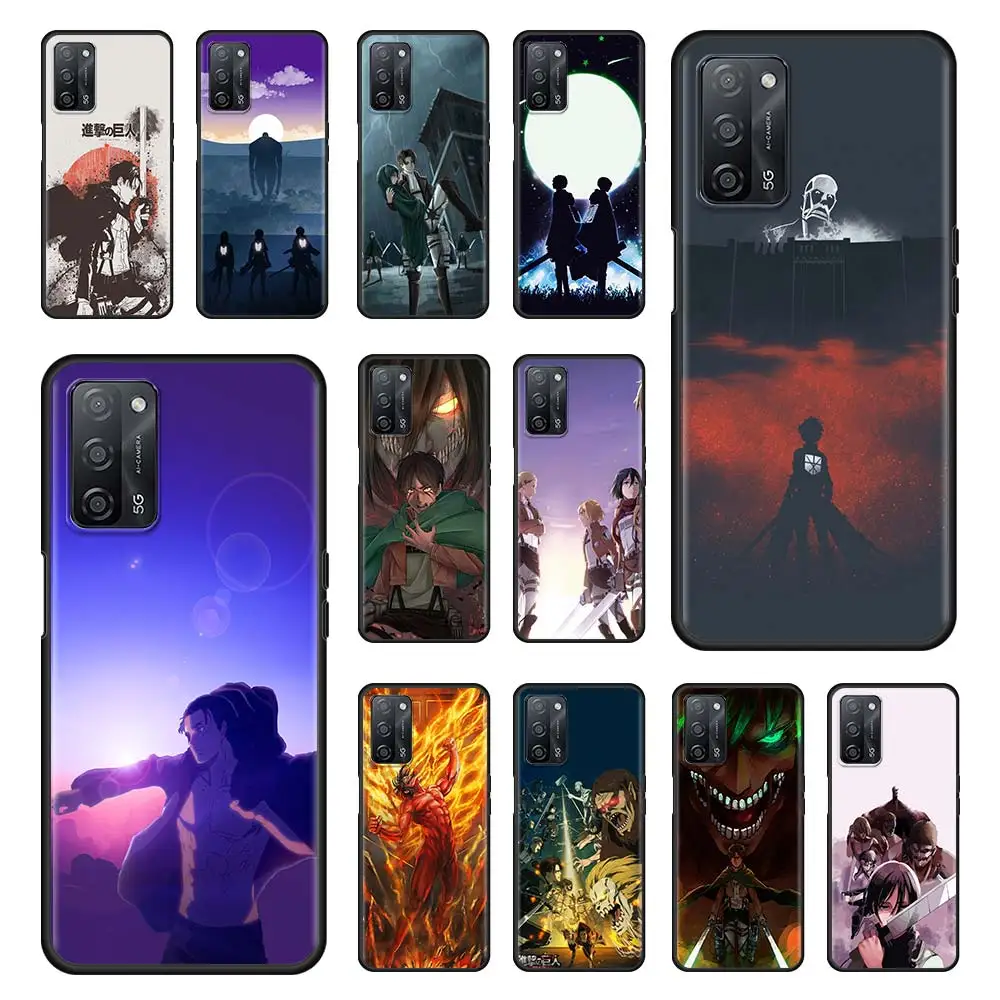 

Anime Japanese Attack On Titan Phone Case For Oppo A53 A93 A52 Find X2 Lite Reno4 Reno6 Pro A94 A74 A55 A7 A95 K9 Soft Cover