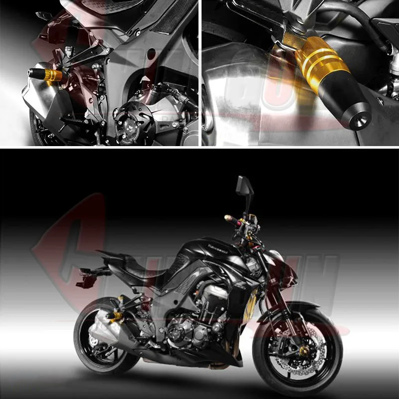 Мотоциклетные CNC аварийные колодки выхлопные слайдеры защита от ударов для Kawasaki