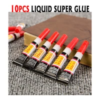 10pcs liquid super glue wood rubber metal glass cyanoacrylate adhesive stationery store nail gel 502 instant strong bond leather