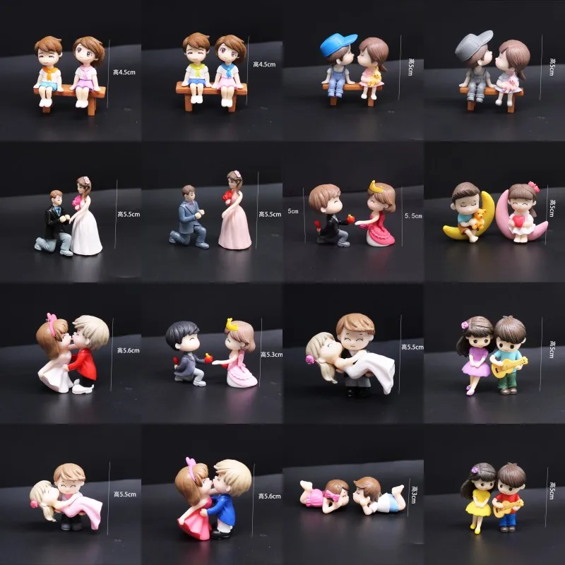 Влюбленная романтическая пара фигурка Свадебные миниатюры для жениха и невесты