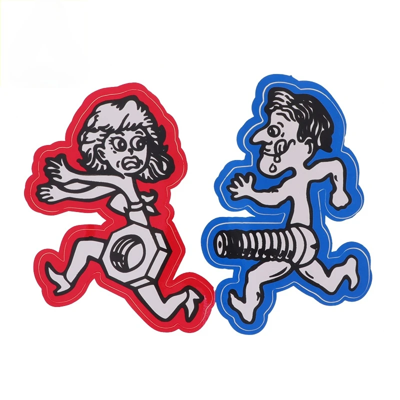 

Funny Creative Car Sticker Men Chase Women Nuts Bolts Automobiles Accessories Vinyl Decal for Chevrolet Smart,19cm*14cm