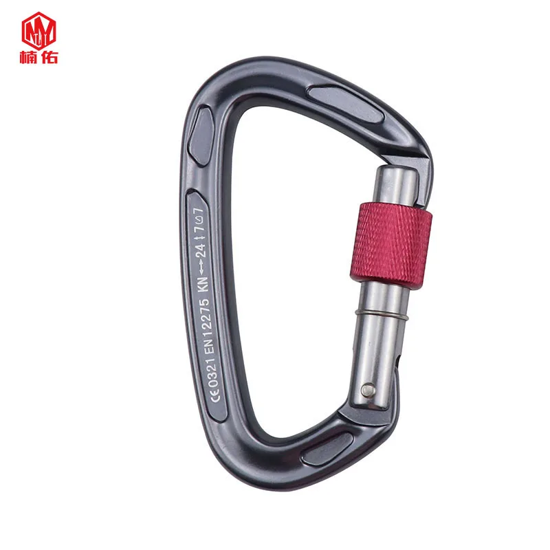 

Portable Carabiner Main Lock Descender Descending Device Rock Climbing Carabiner Aviation Aluminum Safety Hook
