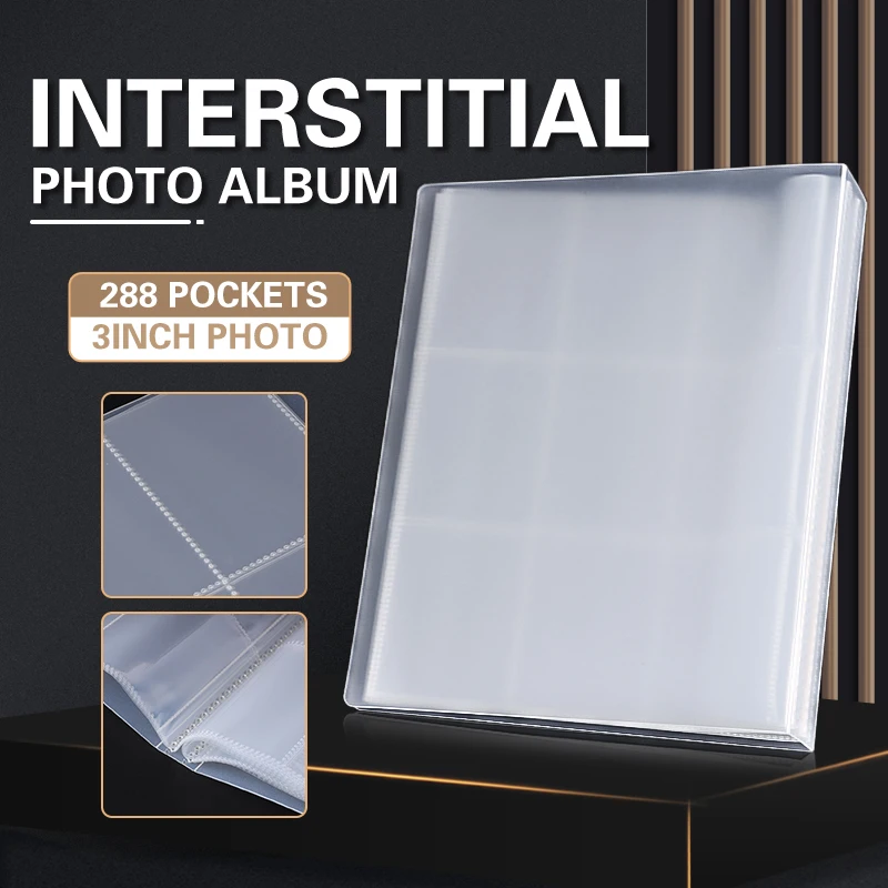 

288 396 Pockets Polaroid Album 3 Inch Transparent Plaid Kpop Photo Card Storage Name Card Collect Book Album Idol Instax Album
