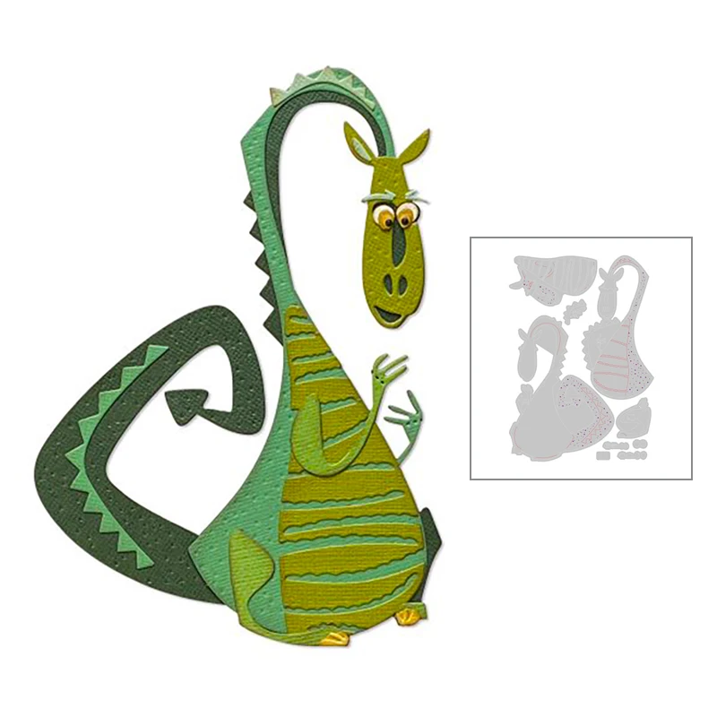 

Новинка 2021, металлические пресс-формы в стиле ретро с изображением животного динозавра для рукоделия, изготовления тиснения, скрапбукинга, ...