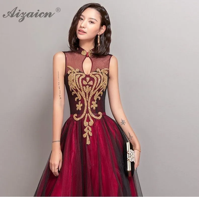 Роскошное китайское вечернее платье длинное Cheongsam зеленое свадебное Qipao Восточный Стиль Вечерние платья Восточно-китайское платье Qi Pao
