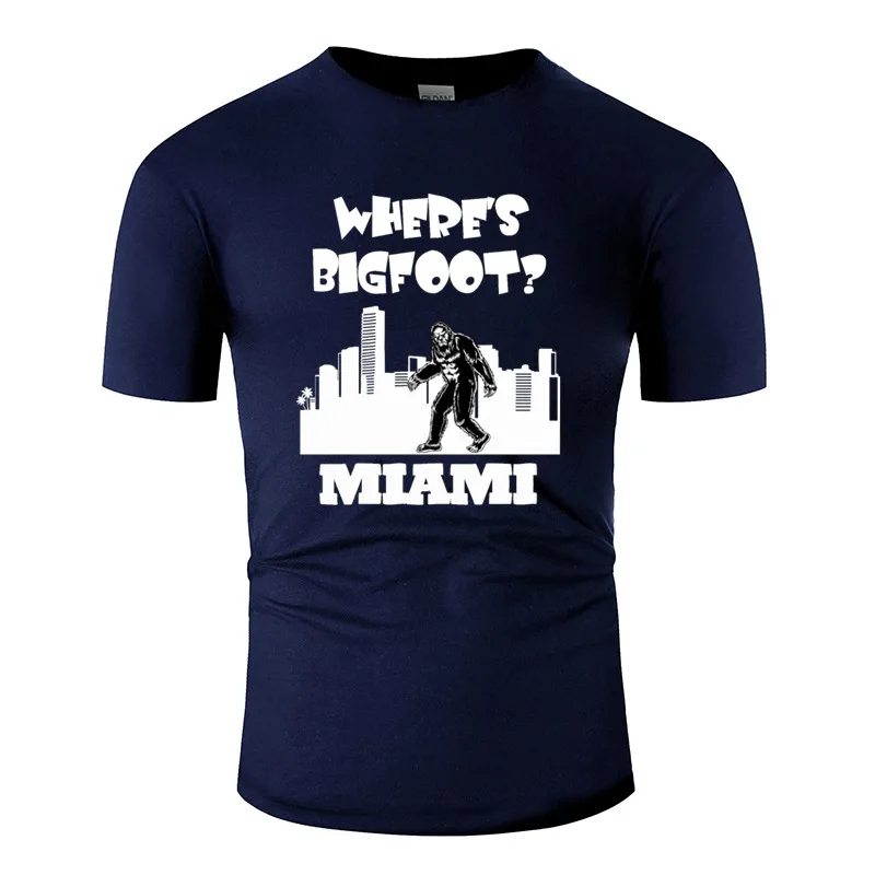 Новый стиль Bigfoot In Miami Gifts Florida Футболка мужская 2020 Мужская футболка большого