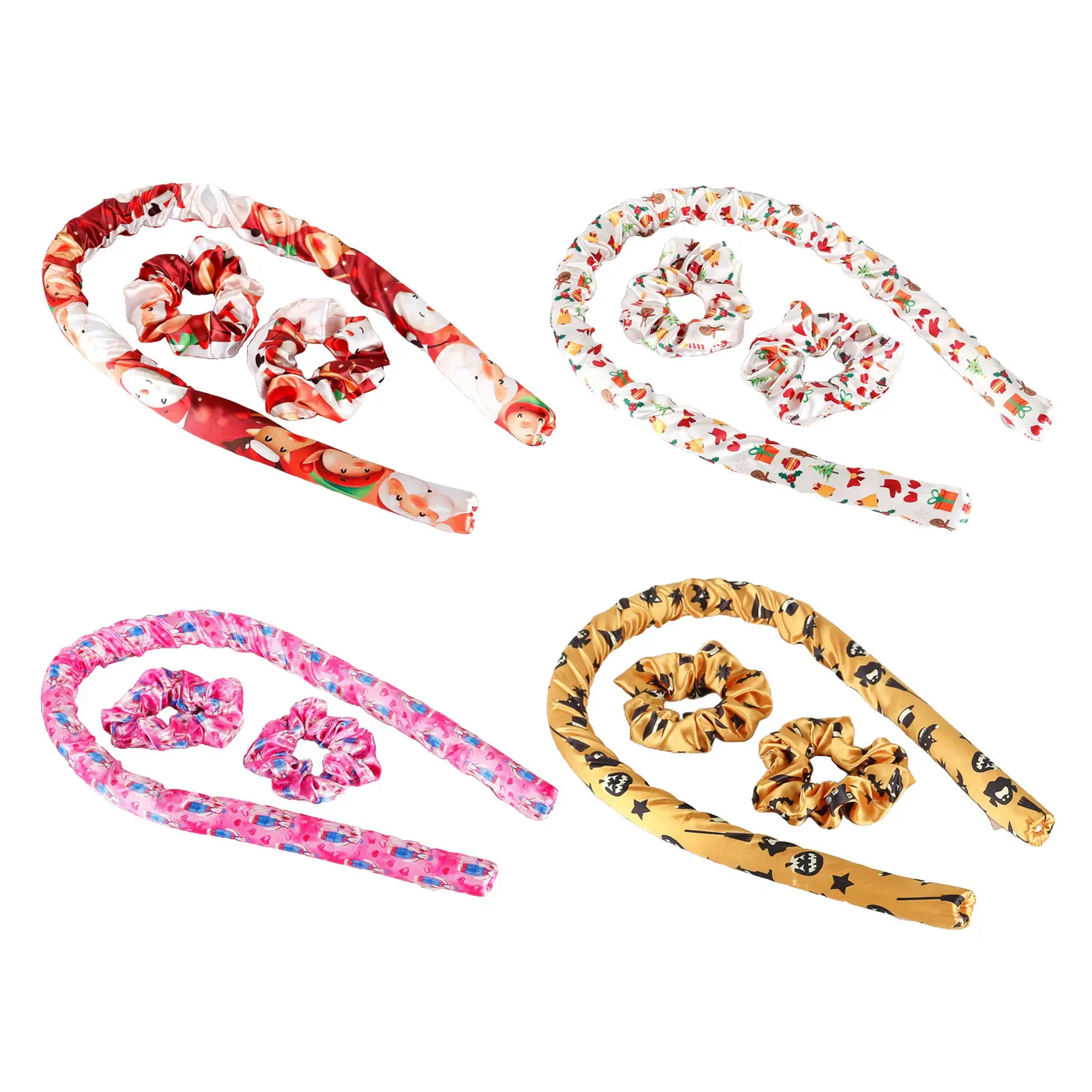 

Щипцы для завивки волос, повязка на голову без тепла для сна, лента для длинных и средних Натуральных Волос, для девушек и женщин