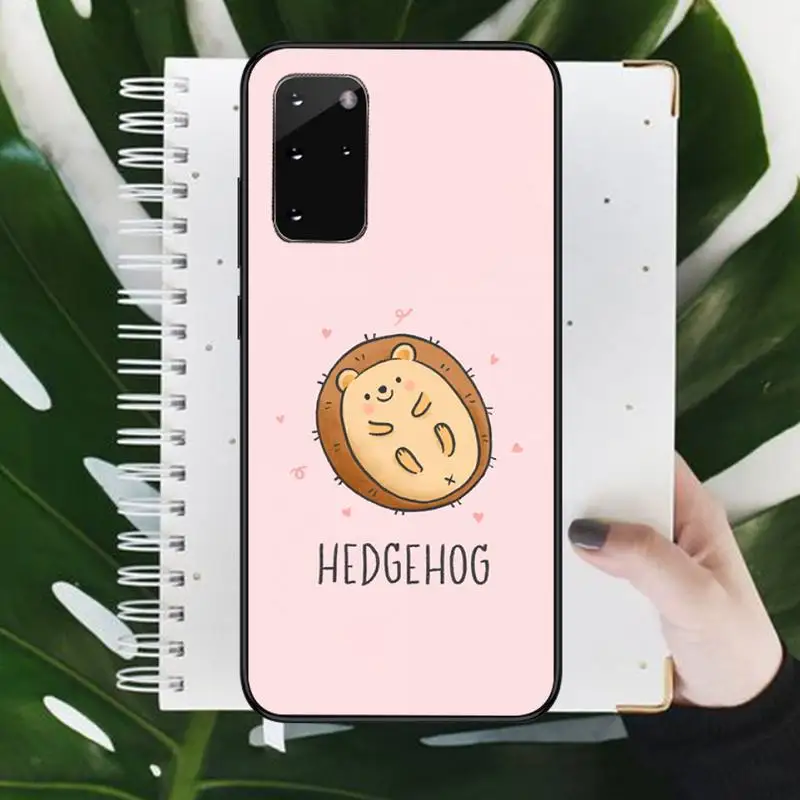 

hedgehog cute funny cartoon animal Phone Case For Samsung galaxy S 7 8 9 10 20 edge A 6 10 20 30 50 51 70 note 10 plus