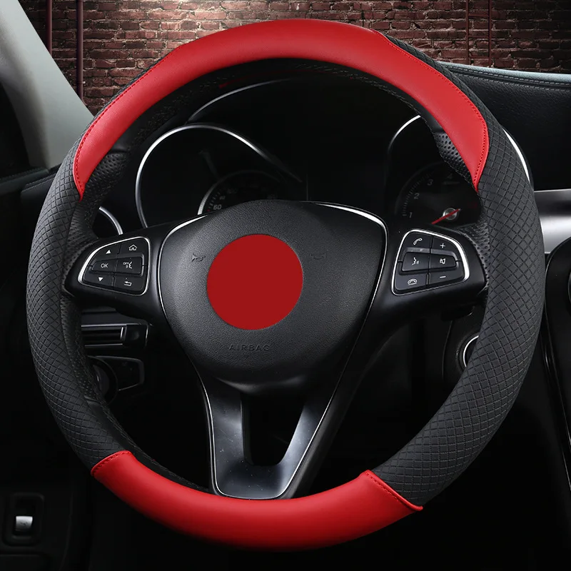 15" Car Steering Wheel Cover Winter Warm Fleece Cover  Rhinestones Auto Decoration Interior Accessories for Women