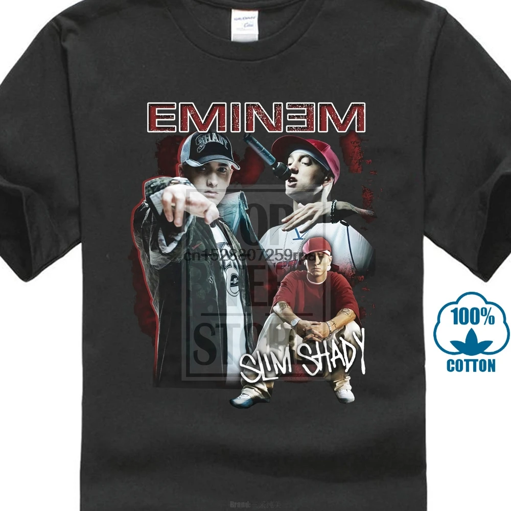 Мужская модная футболка Eminem тонкая забавная в стиле панк с пятнами новинка