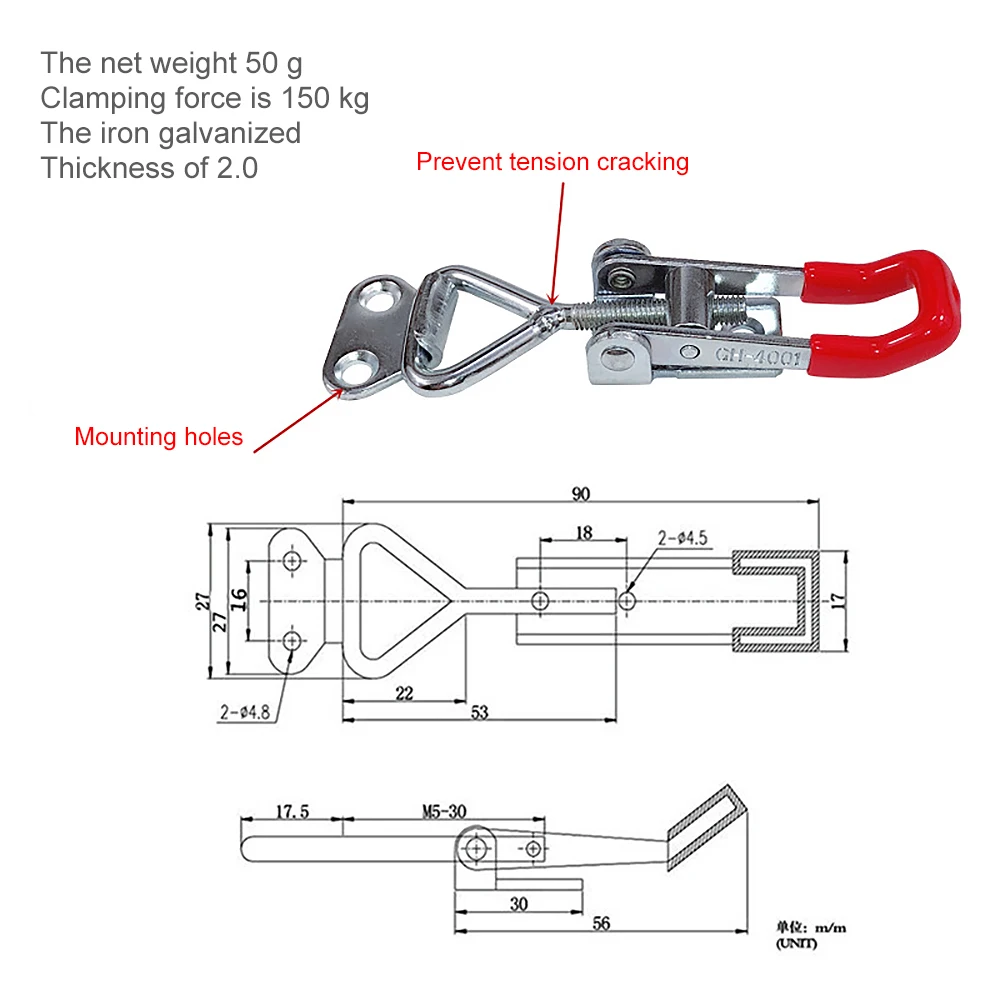 1/2 шт Регулируемые ящики для шкафов рычажный замок с ручкой защелка Рычажная