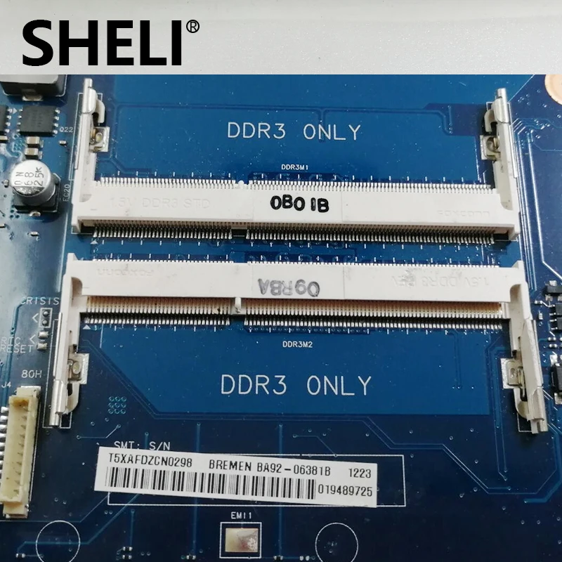 Материнская плата SHELI для ноутбука Samsung NP R540 основная BREMEN C BA92 06381B HM55 DDR3 бесплатный