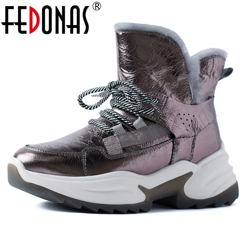 FEDONAS/женские шерстяные зимние ботинки сезон осень зима теплые женские кроссовки