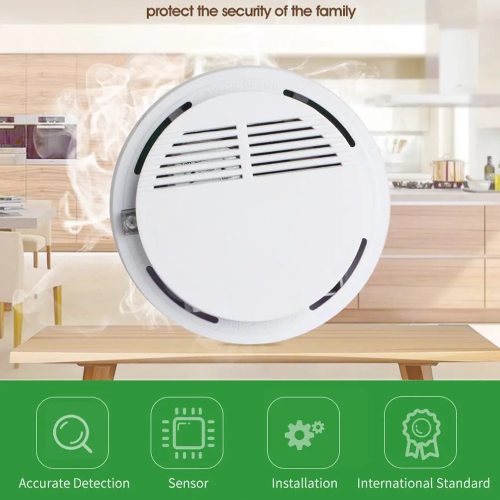 

Acj168 Wireless Smoke Alarm Standalone Smoke Alarm Portable Alarm Sensor Home Fire Sensor Alarm System in Store
