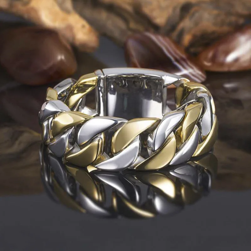 Hot Sale Two-toner Cross Twist Ring for Men Punk Style Hip Hop Party Rings Jewelry Hand Accessories Size 6-13 | Украшения и