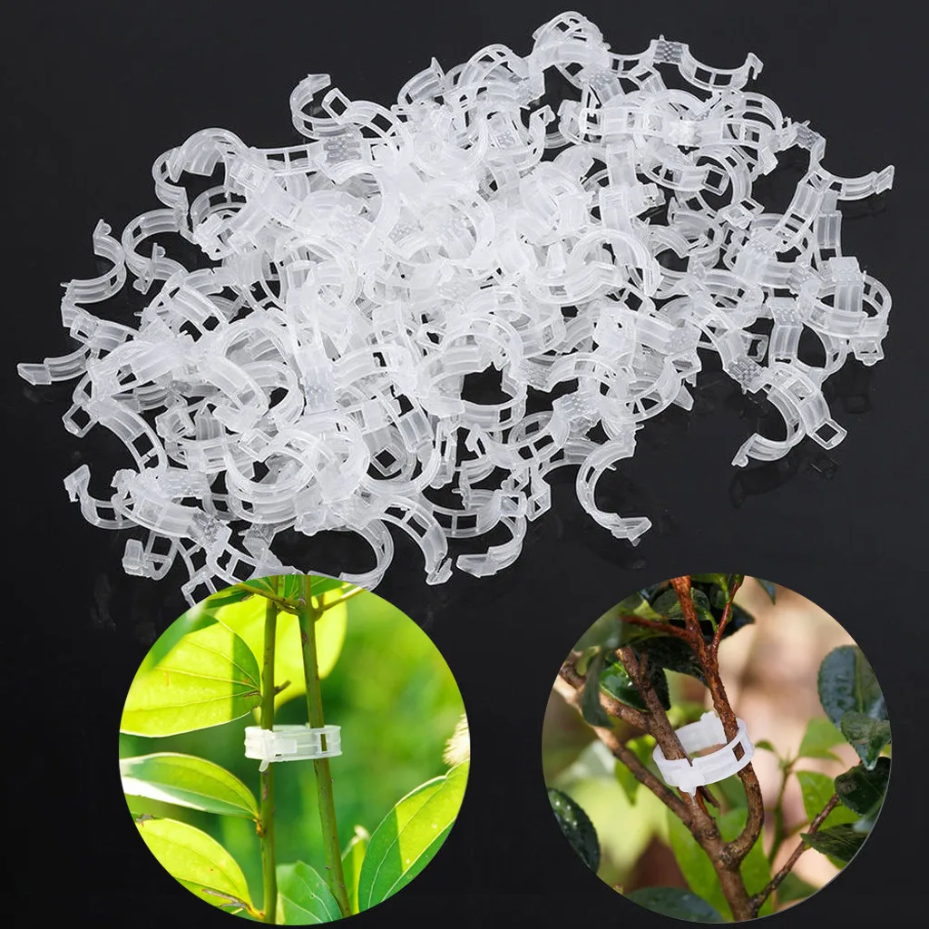 

50Pcs Durable 23mm Plastic Plant Support Clips For Types Plants Hanging Vine Garden Greenhouse Vegetables Garden Ornament