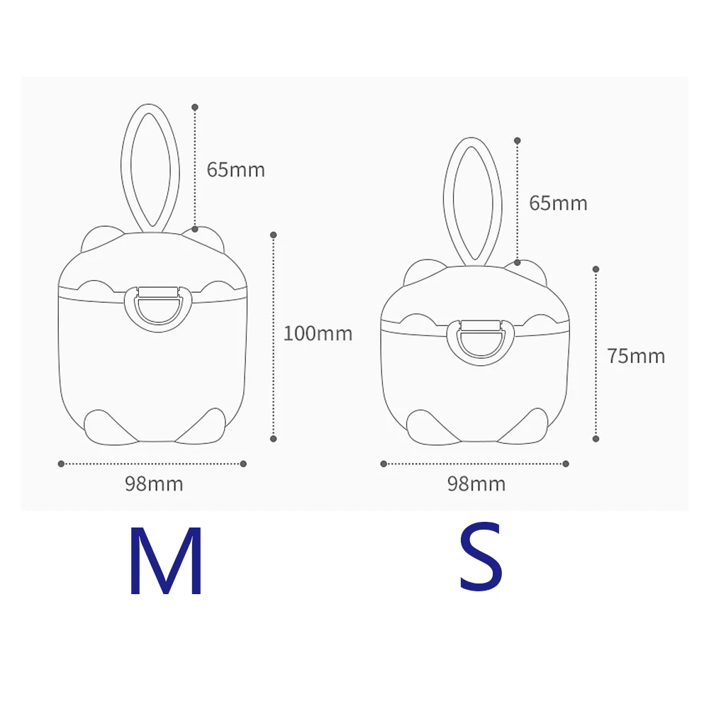 

New Baby Milk Powder Portable Cute Pig Food Storage Box Essential Cereal Infant Toddle Snacks Container