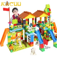 big size marble rance blocks construction building block diy amusement park assembly figures bricks toys for children kids gift