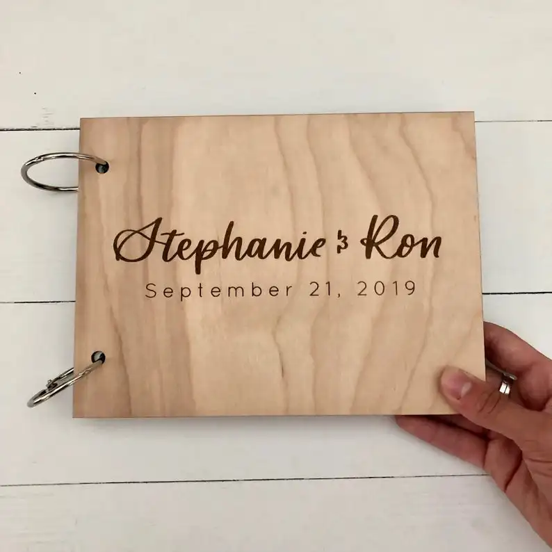 DIY Свадебный Гость книга персонализированные деревенский деревянный Гостевая книга фото записная книжка альбом юбилей подарок Свадебные сувениры