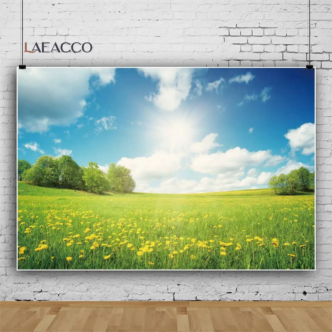 Фон для студийной фотосъемки с изображением весеннего желтого неба белого