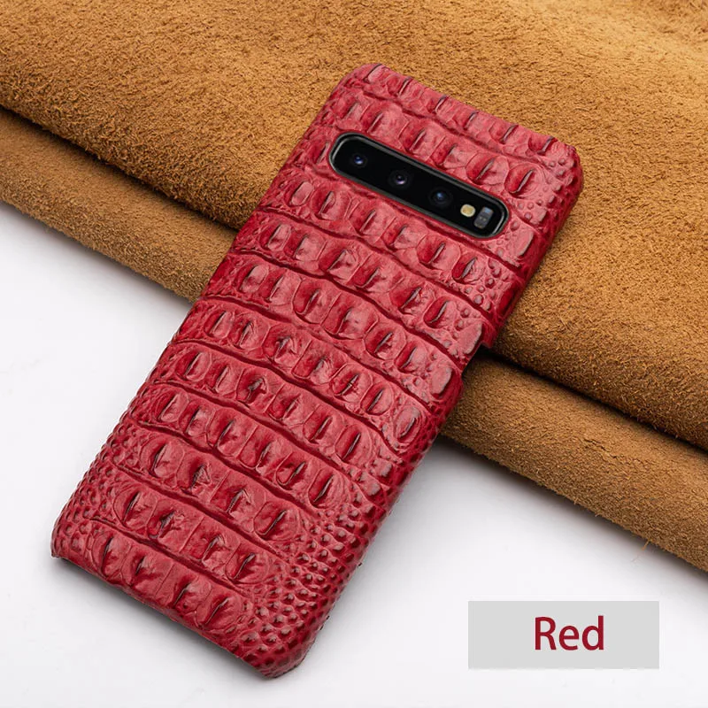 Red Back Чехол для телефона для samsung Galaxy A50 A70 S7 S8 S9 S10 Plus, Note 8, 9, 10, крокодил хвост текстура чехол для A30 A40 A5 A7 A8 - Цвет: Red Back