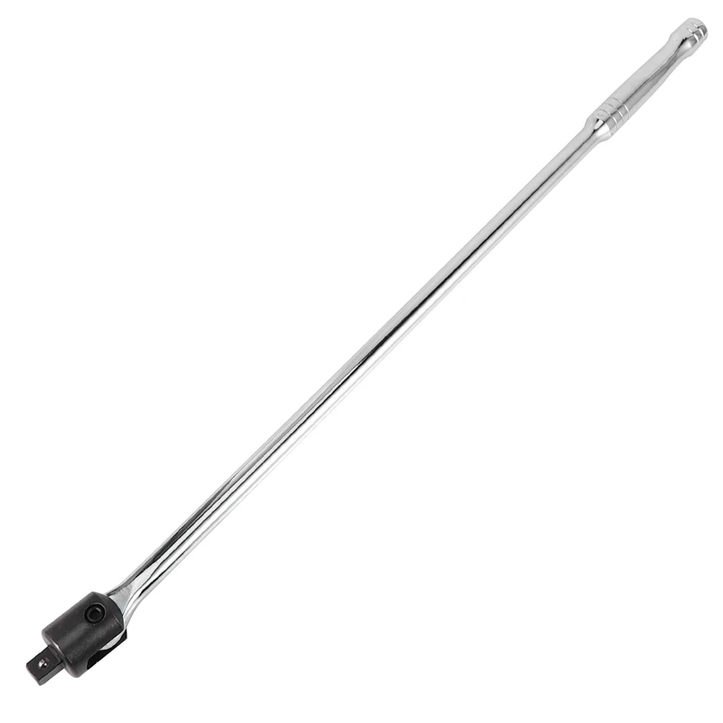

1Piece 24 Inch Long 1/2 Inch Breaker Bar Socket Driver 180 Degree Flex Head With Spring-Loaded Ball Bearing Socket Wrench Hand T