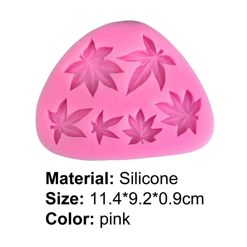 

Cake Mold Non-stick Easy Clean Six Maple Leaf Shape Silicone Durable Home Heat-resistant Cake Making Baking Mold