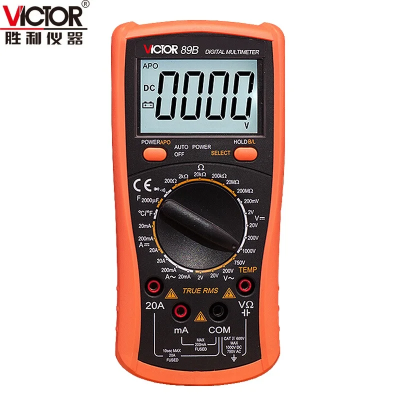 Цифровой мультиметр VICTOR VC89A VC89B 3 1/2 многофункциональный Электрический
