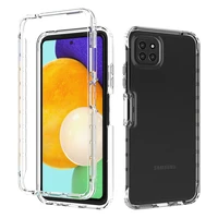 2 in 1 rugged armor shockproof case for samsung galaxy a22 5g anti slip soft tpu bumper hard pc transparent acrylic back cover