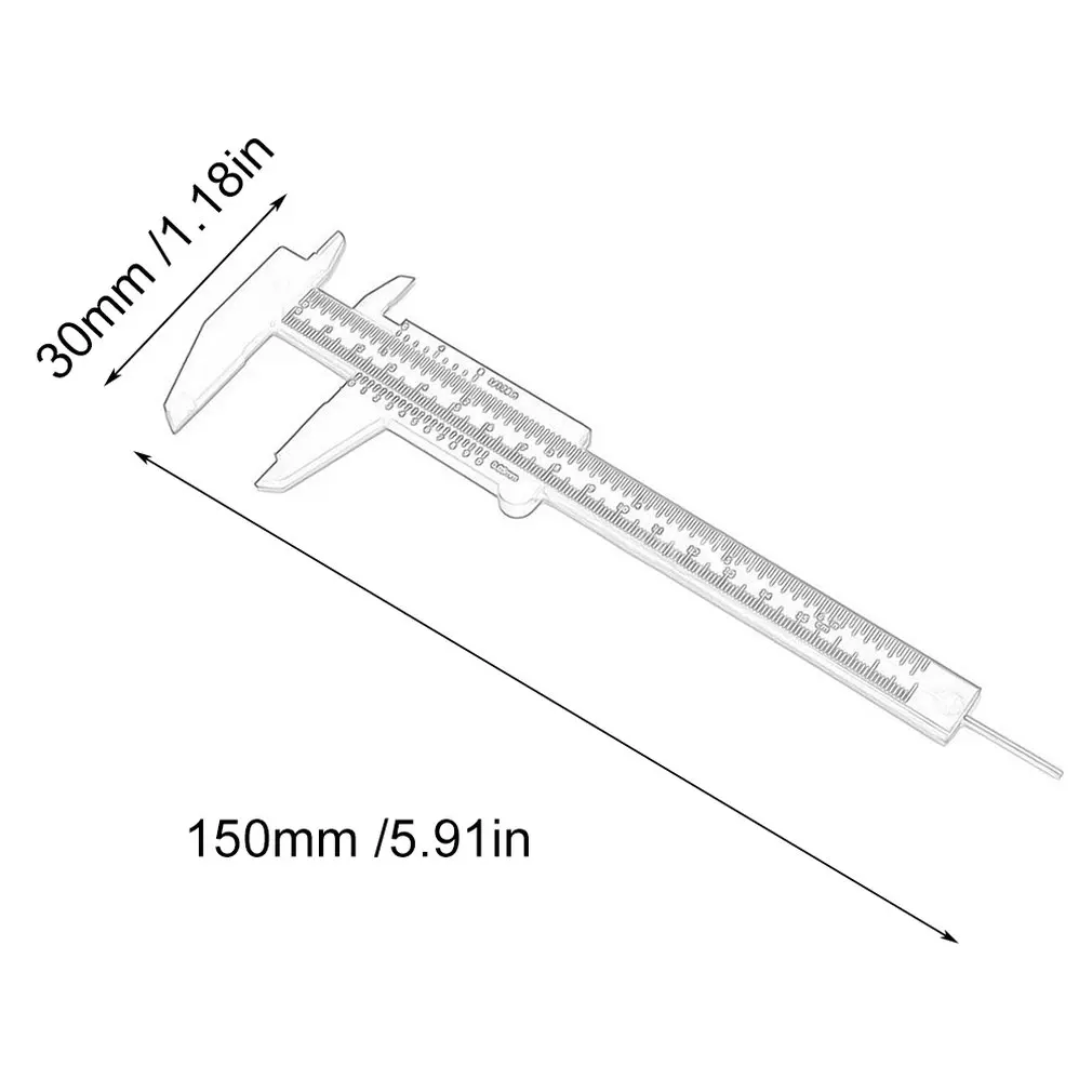 

80/150mm/0.5 Vernier Caliper Aperture Depth Diameter Measure Tool DIY Tool Woodworking Metalworking
