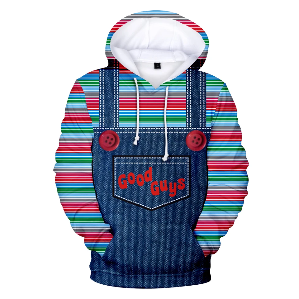 

Novelty Good guys chucky 3D Hoodie Men/women Autumn Fashion Cool Sweatshirts Hoody Print Good guys chucky Hoodies for teen girls