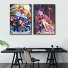 Классическая японская аниме Сейлор Мун, мультфильм, холст, Настенная роспись, Постер, милая девушка, спальня, украшение, Современная Настенная живопись