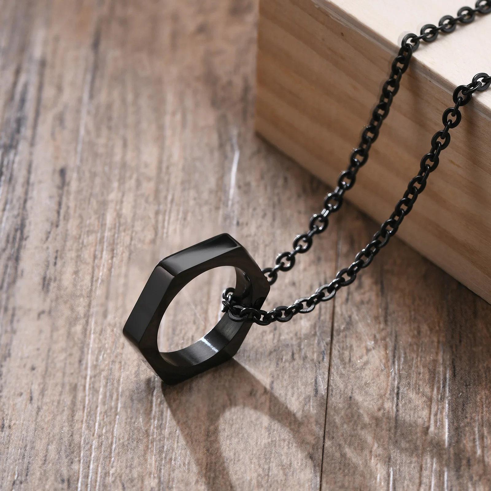 Мужское ожерелье винтовая подвеска с шестигранной головкой шестиугольный