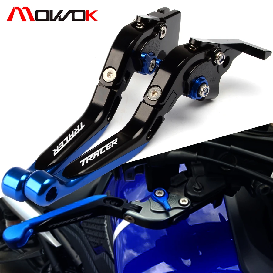 Рычаги тормозной муфты мотоцикла с логотипом (трассировщик) для Yamaha MT09 FJ09 MT-07 MT 09 07